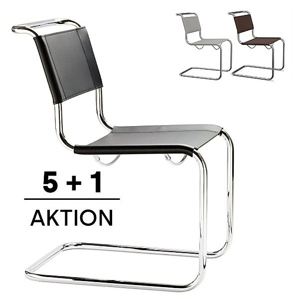 THONET Stahlrohr-Freischwinger S 33 | KONFIGURATOR | Sitz und Rücken Kernle günstig online kaufen