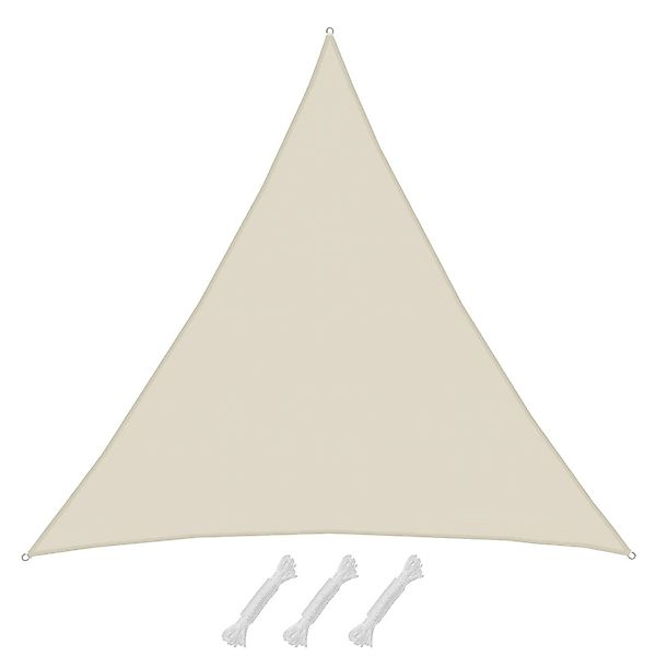 AMANKA Polyester Sonnensegel Wasserdicht - 8 x 8 x 8 m Dreieck Beige günstig online kaufen
