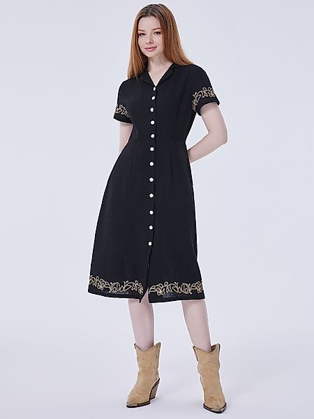 LAPA PLUS Hemdblusenkleid Damen Elegant Hemdkleid günstig online kaufen