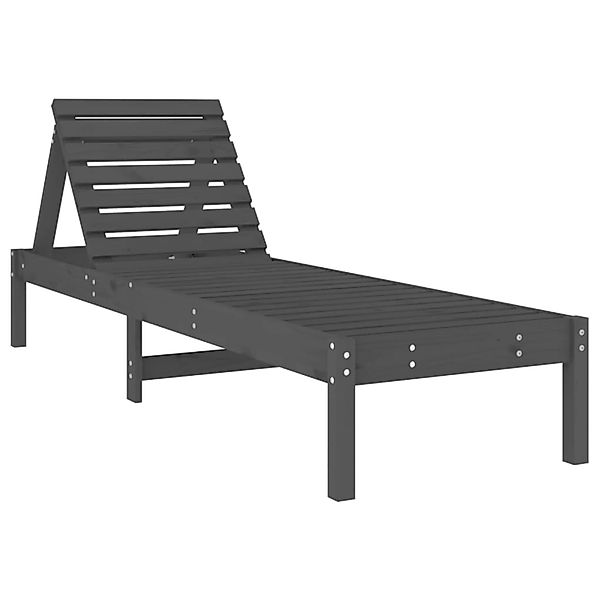 vidaXL Gartenliege Sonnenliege Grau 199,5x60x74 cm günstig online kaufen