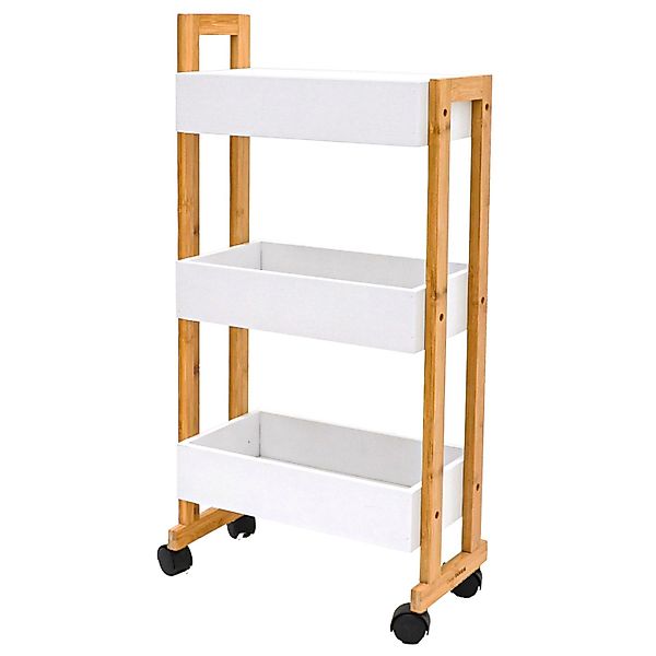 DuneDesign Küchenwagen mit 3 Körben - Bambus Rollregal 38 x 20 x 8 cm - Sch günstig online kaufen
