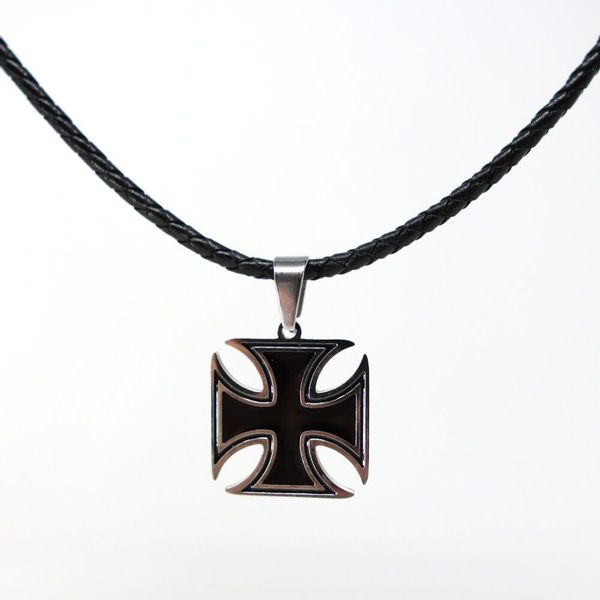 DALMARO Kette mit Anhänger Lederkette Edelstahlkette günstig online kaufen