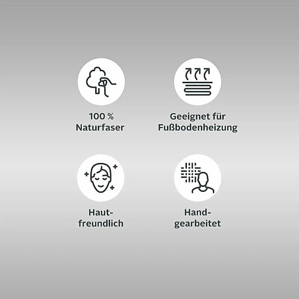 THEKO Läufer "Gabbeh Uni, Handgefertigt, Teppich, meliert, reine Wolle," re günstig online kaufen