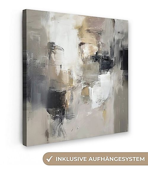 OneMillionCanvasses® Leinwandbild Farbpalette - Pinselstriche - Beige - Neb günstig online kaufen