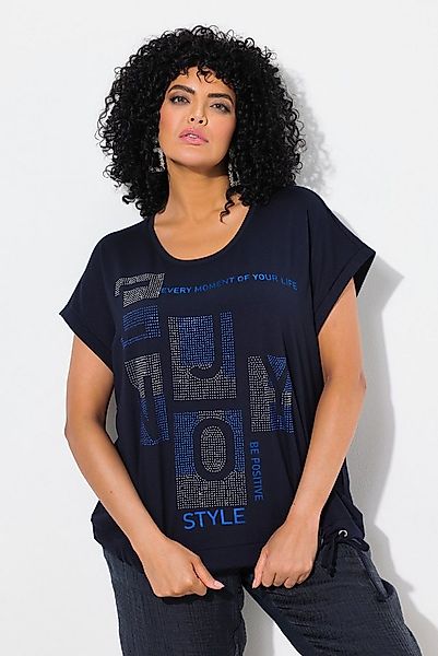 Ulla Popken T-Shirt T-Shirt Oversized Rundhals Halbarm Saumband günstig online kaufen