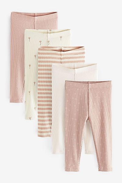 Next Leggings Gerippte Jersey-Leggings im 5er-Pack günstig online kaufen
