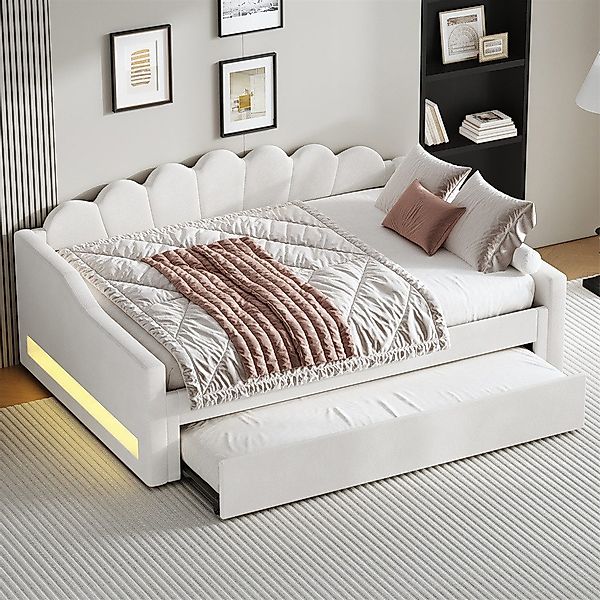 REDOM Daybett Schlafsofa,Tagesbett,Funktionsbett,Gästebett (mit LED-Gürtel günstig online kaufen