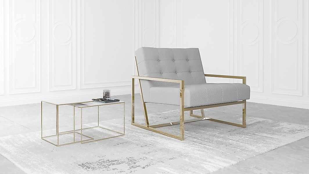 S-Style Möbel Loungesessel Tampa mit Metallfüße günstig online kaufen