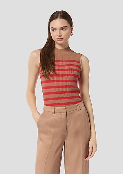 Comma Pullunder Strickpullunder mit Rippstruktur und günstig online kaufen