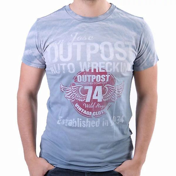 Outpost T-Shirt Men - Outpost Auto - Hellblau günstig online kaufen
