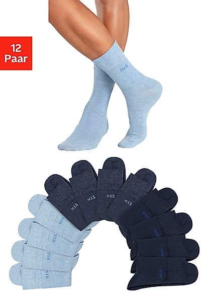 H.I.S Socken, (Packung, 12 Paar), ohne einschneidendes Gummi günstig online kaufen