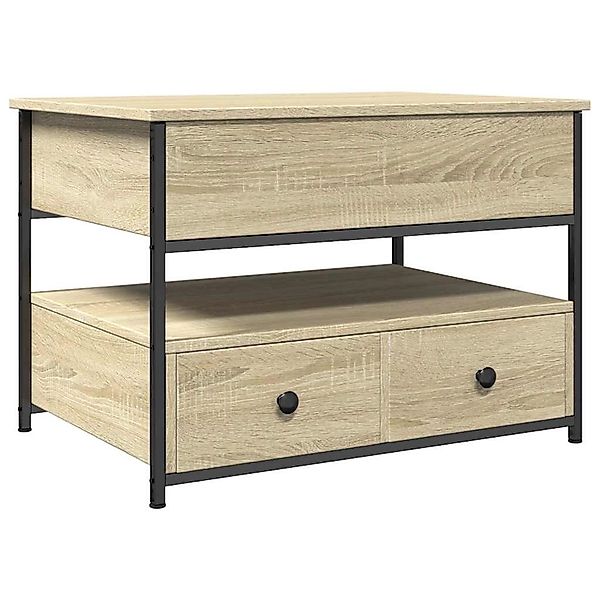 vidaXL Couchtisch Sonoma-Eiche 70x50x50 cm Holzwerkstoff und Metall 845382 günstig online kaufen