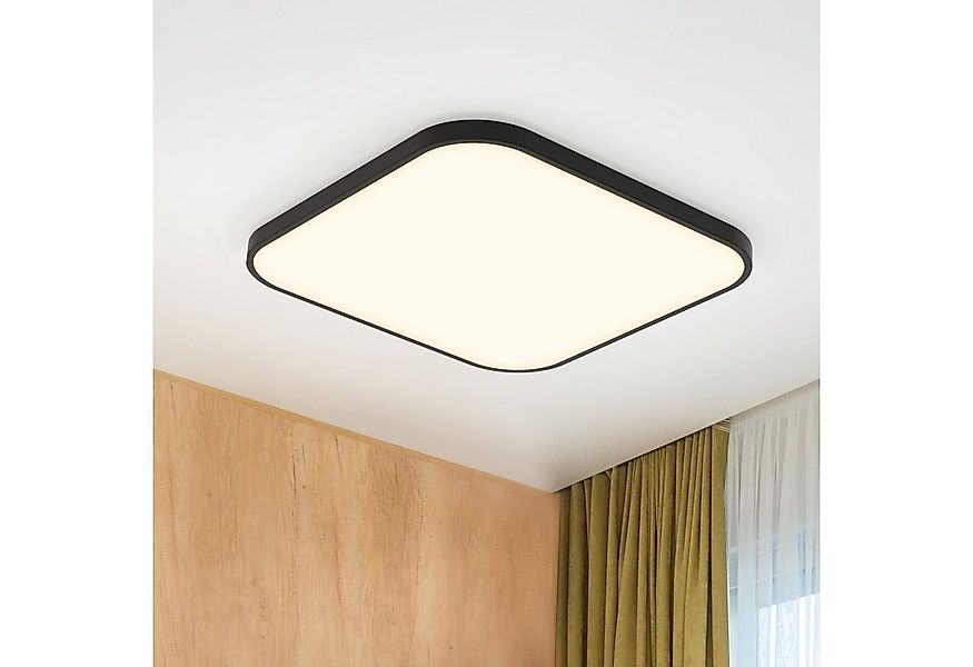 Nettlife LED Deckenleuchte LED Deckenleuchte Neutralweiß27cmQuadratSchwarz, günstig online kaufen