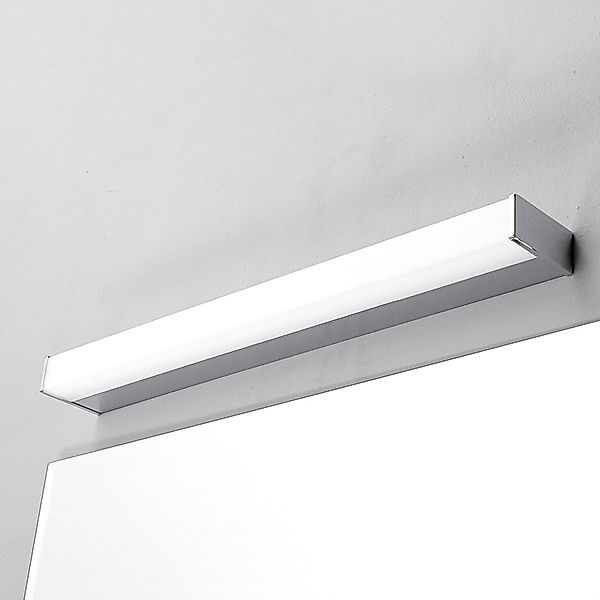 Lindby LED-Wandlampe Philippa, eckig, 59 cm, chrom, IP44 günstig online kaufen