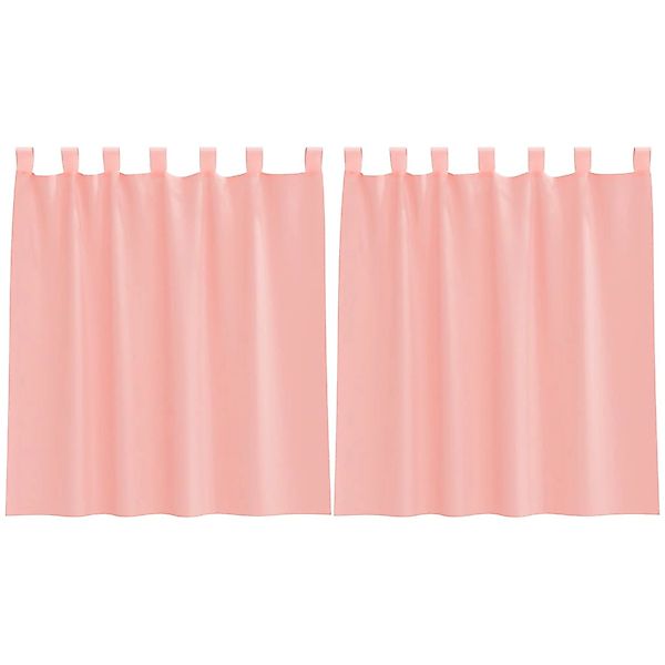 vidaXL Voile Vorhänge mit Stangentaschen 2 Stk Rosa 4102196 günstig online kaufen