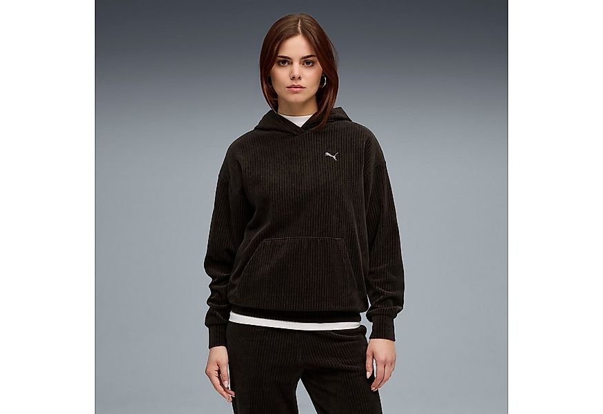 PUMA Kapuzensweatshirt ESS ELEVATED COMFORT VELOUR RIB HOODIE mit Känguruta günstig online kaufen