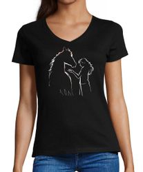 MyDesign24 T-Shirt Damen Pferde Print Shirt günstig online kaufen