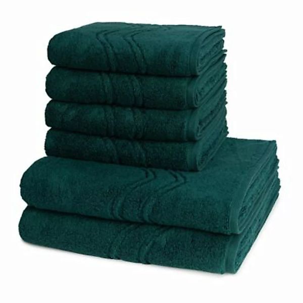 Ross 4 X Handtuch 2 X Duschtuch - im Set Cashmere feeling Handtücher grün günstig online kaufen