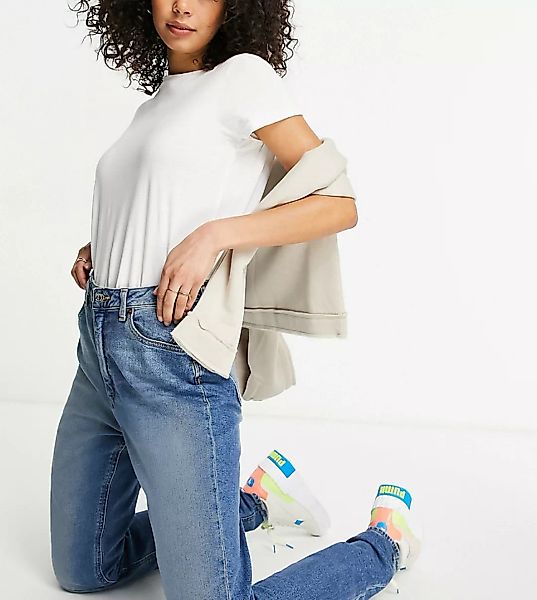 ASOS DESIGN Tall Hourglass – Farleigh – Schmale Mom-Jeans mit hohem Bund in günstig online kaufen
