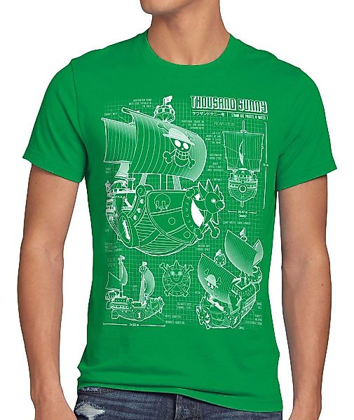style3 T-Shirt Thousand Sunny piece one günstig online kaufen