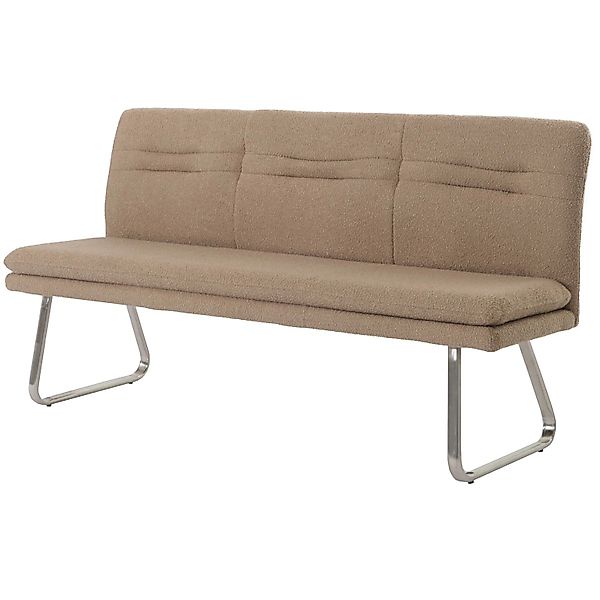 BERLINLODGE Sitzbank 93x180x58cm Sitzhöhe 51cm Lehne Stoff/Textil Boucle Ed günstig online kaufen