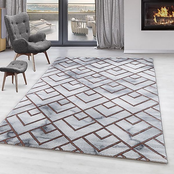 SIMPEX24 Designteppich Marmor Design, Läufer, Höhe: günstig online kaufen