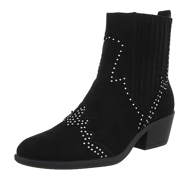 Ital-Design Elegante Damen Stiefelette mit Details für Alltag und Freizeit günstig online kaufen