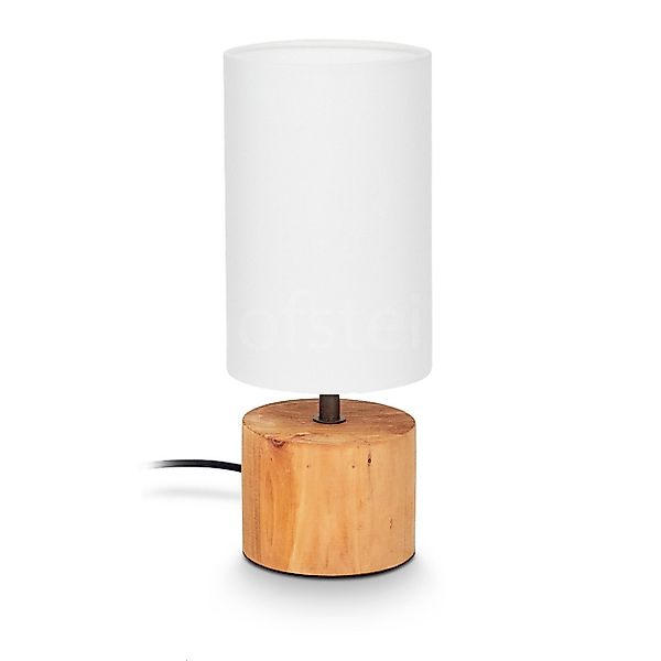 hofstein Tischleuchte »Coletta« Nachttischlampe aus Holz/Stoff günstig online kaufen