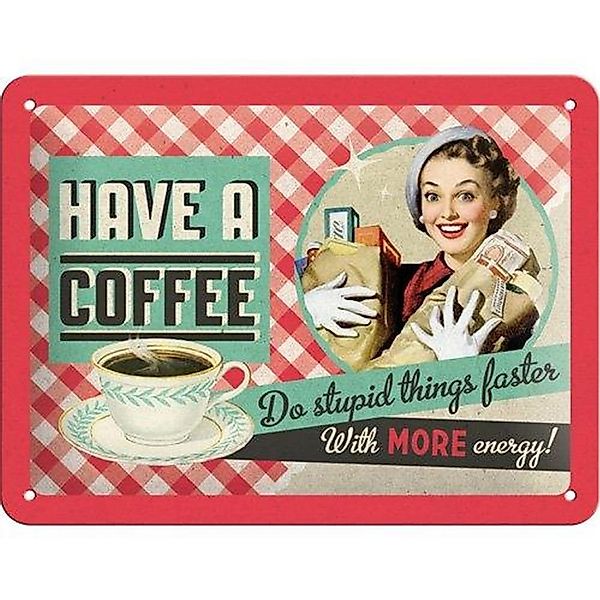 Nostalgic-Art Blechschild 15x20 cm - Say it 50's - Have A Coffee günstig online kaufen