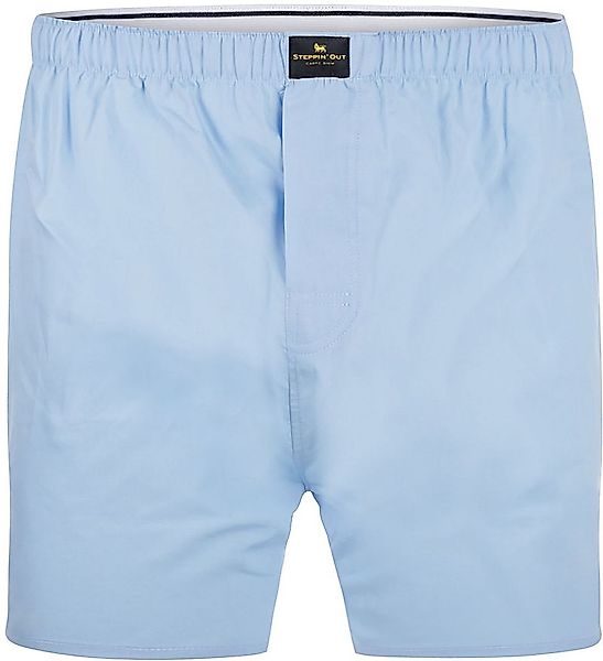 Steppin' Out Boxershorts Popeline Blau - Größe L günstig online kaufen