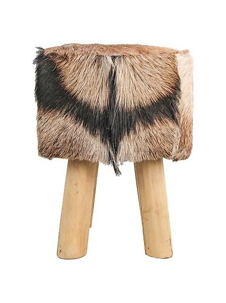 HSM Collection | Quadratischer Hocker aus Ziegenleder günstig online kaufen