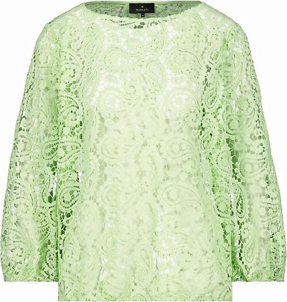 Monari Kurzarmhemd Bluse mit Spitze in grün günstig online kaufen