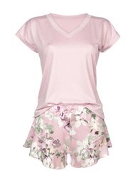 Donna Shorty kurzer Schlafanzug mit Blumen-Druck günstig online kaufen