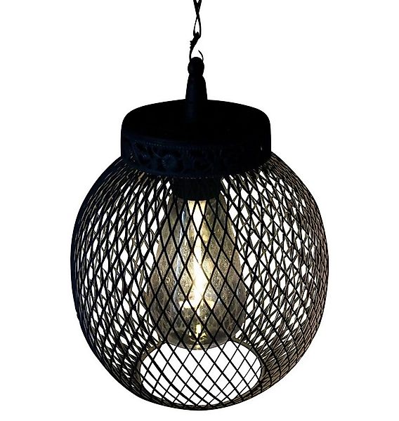 Dekoleidenschaft LED Solarleuchte Hängelaterne aus Metall, schwarz, Solar L günstig online kaufen