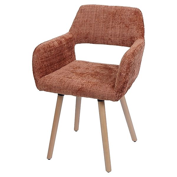 MCW Esszimmerstuhl A50 II Terrakotta Stoff/Textil Chenille 465g/m² günstig online kaufen