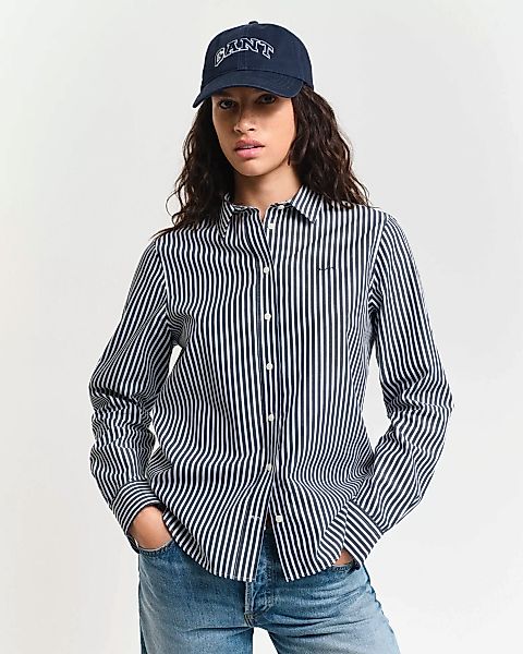 Gant Hemdbluse "REG POPLIN STRIPED SHIRT", mit einer kleinen Logostickerei günstig online kaufen
