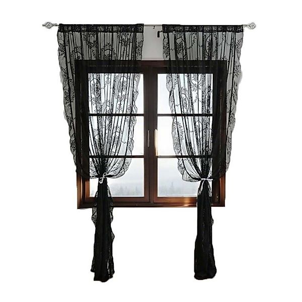 Coonoor Gardine Spitzenvorhänge, Vintage Blumenstickerei Vorhang günstig online kaufen