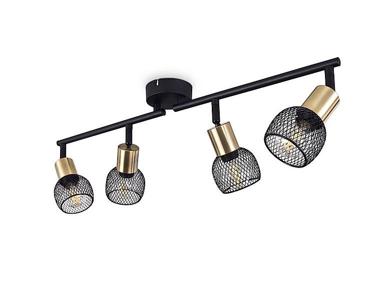 hofstein Deckenleuchte »Pieve« Deckenlampe aus Metall schwarz, gold Zimmerl günstig online kaufen