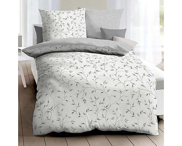Kaeppel Bettwäsche Leaf, Seersucker, 2 teilig, klassische Seersucker Bettwä günstig online kaufen