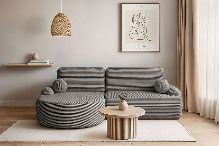 Lookway Ecksofa CLEO CORD Rundes Ecksofa günstig online kaufen