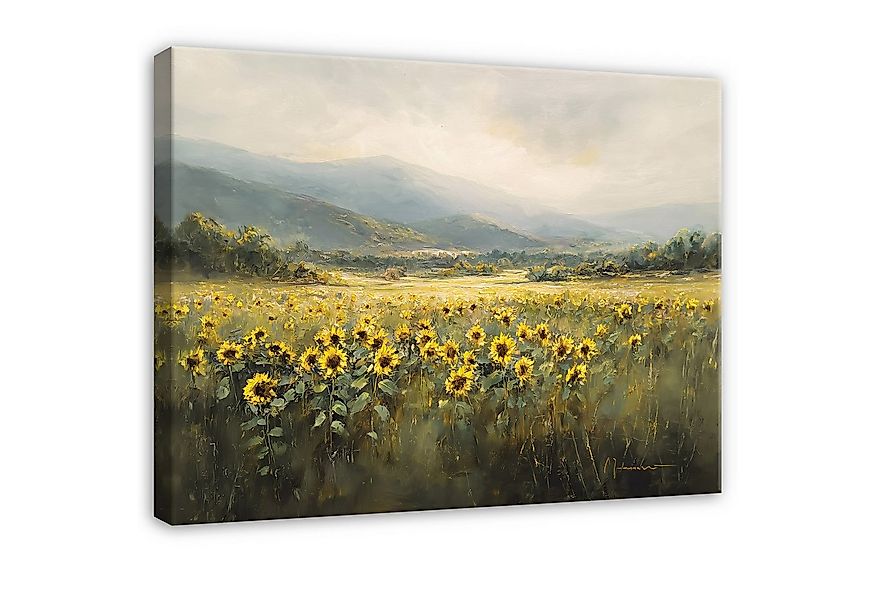 Wallarena Leinwandbild Sonnenblume Feld Natur Modern Wandbilder Wand Deko X günstig online kaufen