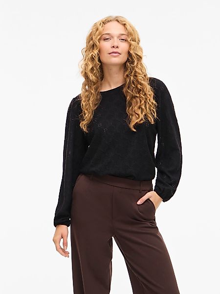 Vila Langarmshirt "VIASTA O-NECK L/S TOP - NOOS" günstig online kaufen