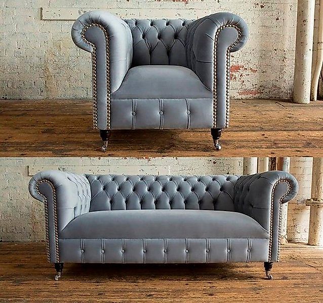 JVmoebel Chesterfield-Sofa 3+2+1 Sofagarnitur Polster Sofa Sofas Couchen Co günstig online kaufen