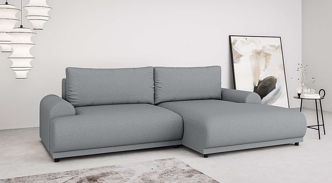 Home affaire Ecksofa "Marsby, mit Bettfunktion und Bettkasten, Maße: B/H/T günstig online kaufen