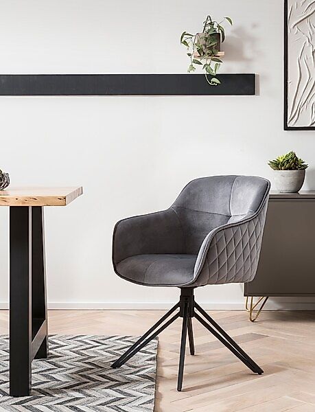 SalesFever Armlehnstuhl, Samtoptik, mit 360 Drehfunktion günstig online kaufen