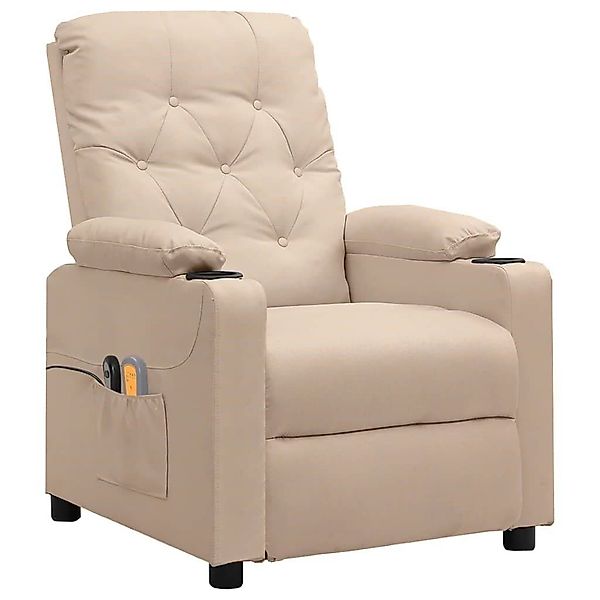 vidaXL Massagesessel Massagesessel Elektrisch Creme Stoff günstig online kaufen