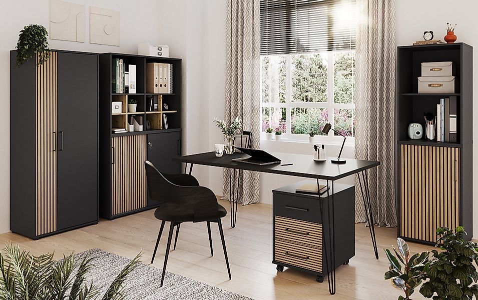 Schildmeyer Schreibtisch Hank, MADE IN GERMANY, Breite 140 cm, Metallfüße günstig online kaufen