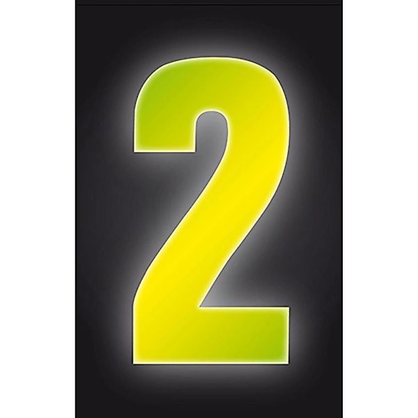 Conacord Klebezahl 2 Reflektierend 8 cm Gelb günstig online kaufen