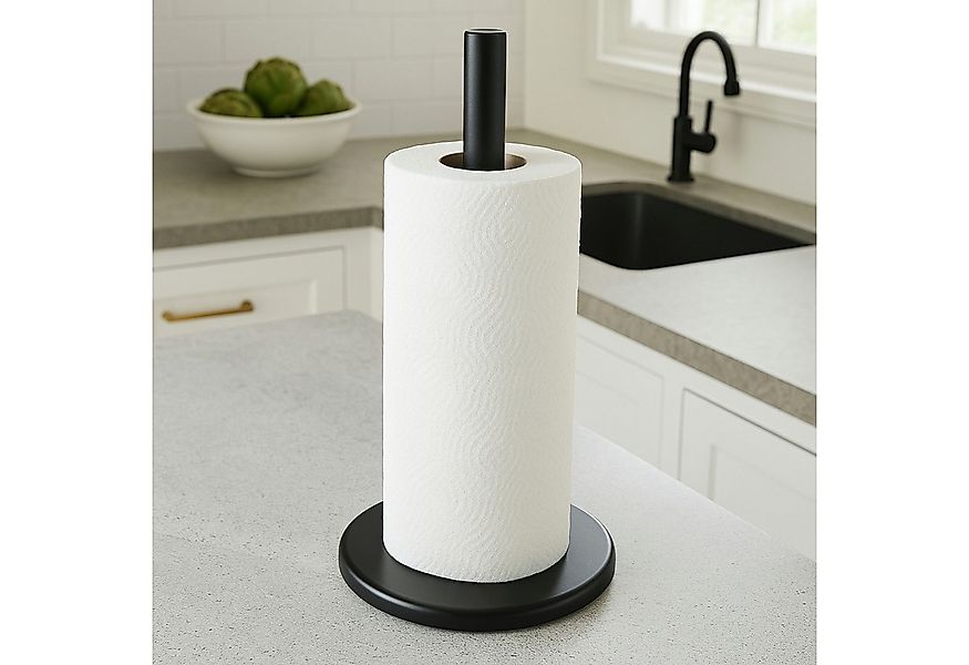 Koopman Küchenrollenhalter Schwarz Metallständer 32 cm, (1-St), Papierhalte günstig online kaufen