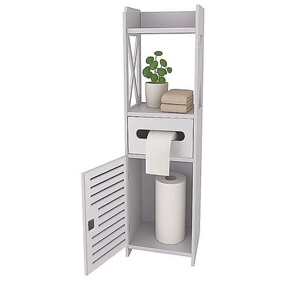 Ruhhy Beistellschrank Badezimmerschrank mit Toilettenpapierhalter (Spar-Set günstig online kaufen